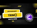 trim method in javascript javascript string concatination javascript string tutorial in tamil