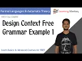 Design Context Free Grammar Example 1 Lesson 59 Finite Automata Learning Monkey