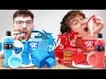 Download Lagu BLAUES ESSEN gegen ROTES ESSEN!  🔵🔴 CHALLENGE