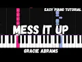 Download Lagu Gracie Abrams - Mess It Up (Easy Piano Tutorial)