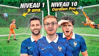 Affronter des gardiens de foot du niveau 1 à 10 (ft. Wartek & Fabi1)