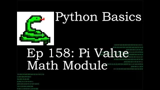 Python Basics Math Module Pi Value
