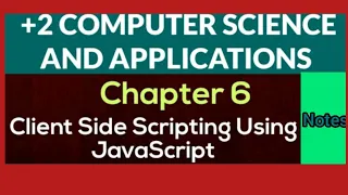 Plus Two Computer Application Chapter 6 Client-Side Scripting Using Java Script Notes