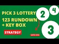 Pick 3 Lottery 123 Key Box Plus Hot Pick Numbers Tennessee