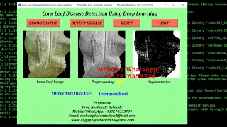 Python Code for Corn Leaf Disease Detection Using Deep Learning Plant Disease Detection Code