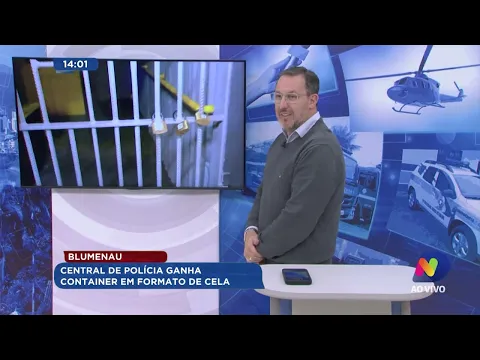 Blumenau: Central da Polícia ganha container em formato de cela