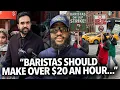 Starbucks Baristas Should Be Making Over 20 An Hour Zohran Mamdani Protest Capitalism In New York