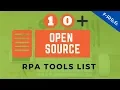 10 Open Source RPA Tools Robotic Process Automation