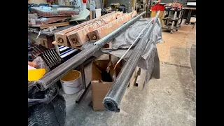 Conduits on the masts for navigation lights.