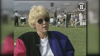 News 8 on set with Meredith Baxter in A Woman Scorned The Betty Broderick Story in 1991