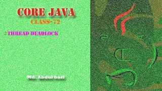 Core Java - Bangla Tutorial Thread Deadlock