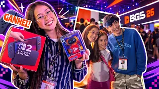 VLOG: GANHEI UM NINTENDO SWITCH 2 NO ÚLTIMO DIA DE BGS 2026 🎮