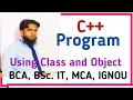 How to write a C program using class and objects