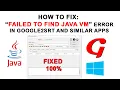 Failed to Find Java VM windows 10 11 Google2srt Failed to Find Java Vm Fixed 100