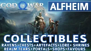 God of War - Alfheim All Collectible Locations Ravens Chests Artefacts Shrines