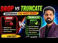 Drop And Truncate Command In SQL SQL Interview Questions