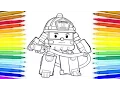 Robocar Poli Coloring Book Fun Painting How to Paint Car for Kids