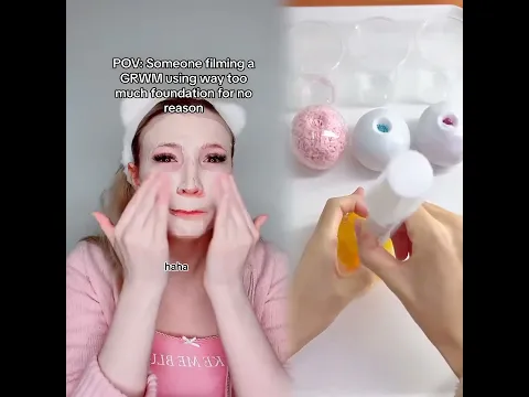 POV: Someone filming a GRWM using way too much foundation for no reason#funny