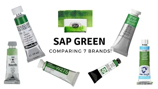 Sap Green Watercolor Color Comparison How Different Are 7 Brands