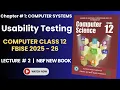 Class 12 Computer Chapter 1 Usability Testing FBISE New NBF Book 2025 - 26