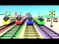 Download Lagu あぶない新幹線【電車】アニメ fumikiri town railroad train crossing animation MP3
