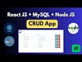 React JS CRUD MySQL Node js Express APIs Tutorial