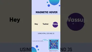 How to make a Magnetic Hover Effect using HTML CSS JS