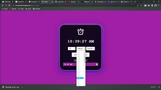 Alarm Clock Project Using Html Css ans Vanilla Javascript