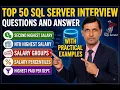 Second Highest Salary in SQL Server Questions SQL Server Interview Part-01