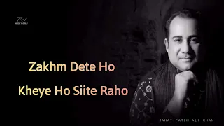 zakhm dete ho lyrics lal ishq lyrics full song rahat fateh ali khan music world