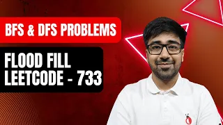 DSA with Python - Flood Fill Algorithm DFS BFS Grid Coloring Leetcode 733