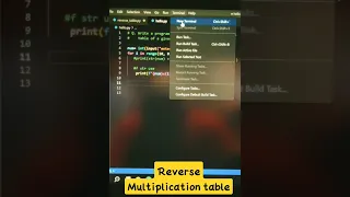 Reverse Multiplication Table using Python VS code NIIN KM