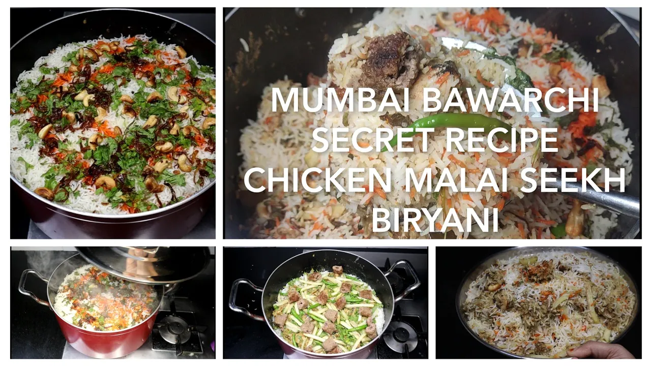 Bawarchi Chicken Malai Seekh Biryani Easy Chicken Biryani Recipe Dawaton Wali Best Chicken Biryani