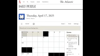 The Atlantic Crossword 2025