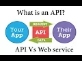 What is an API API vs Web service