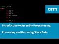 Introduction to Assembly Programming with ARM - Preserving and Retrieving Data From Stack Memory