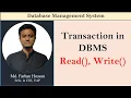 Lec 87 Transaction in DBMS Read Write DBMS Bangla Tutorial