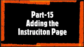 Making Instruction Page in pygame Part-15