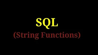 SQL - 29 String Functions