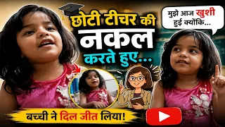 एक प्यारी छोटी बच्ची ने टीचर की ऐसी नकल उतारी कि सबका दिल जीत लिया ❤️ | Cute Girl Mimics Teacher