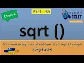 python sqrt function in hindi wd example