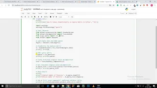 How to reduce the dimensionality of a Sparse Matrix in Python
