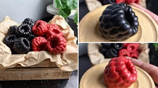 حلوة حبات التوت بنوعيه أحمر وأسود شكلا وذوقا 