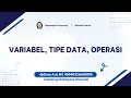 Variabel Tipe Data dan Operasi Praktikum AlPro Belajar Coding