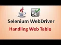 How to Handle HTML Table WebTable in Selenium Webdriver