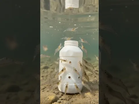 How to catch shrimp 🦐 from the river #shorts #fishing #shrimp