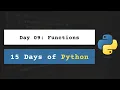 Day 09 Functions 15 Days of Python with Daily Lessons Practice Project