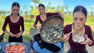 Cooking delicious shrimp with vegetable recipe