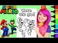 Coloring Mario Luigi Super Mario Bros Coloring Page Prismacolor Markers KiMMi THE CLOWN