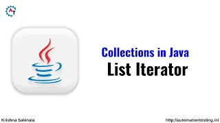 List Iterator in Java Java Collections Collection Framework Java Tutorial For Beginners